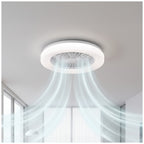 Ceiling LED lamp with fan VENTELUX 24W+15W 3CCT white Kobi Windstar