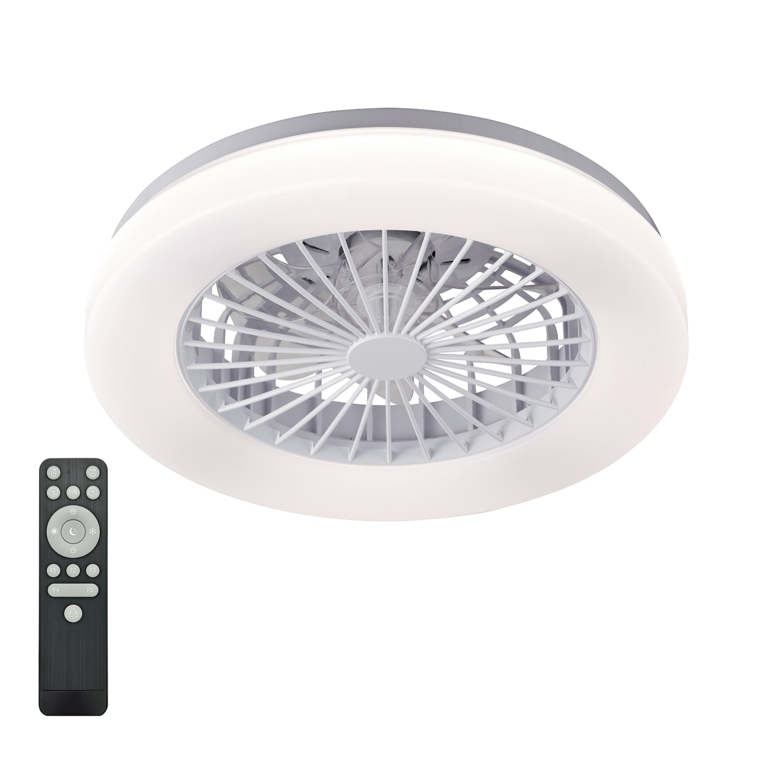 Ceiling LED lamp with fan VENTELUX 24W+15W 3CCT white Kobi Windstar