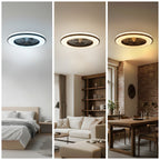 Ceiling LED lamp with fan VENTELUX 48W+15W 3CCT black Kobi Windstar