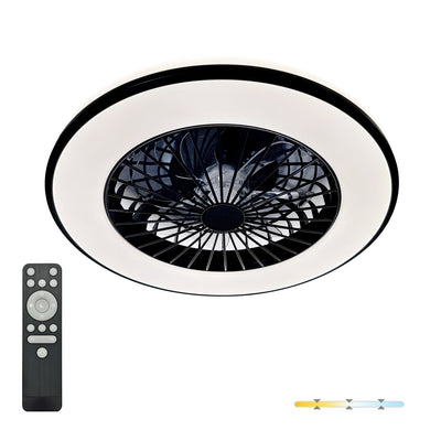 Ceiling LED lamp with fan VENTELUX 48W+15W 3CCT black Kobi Windstar