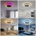Ceiling LED lamp with fan VENTELUX 48W+15W 3CCT+RGB Kobi Windstar