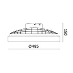Ceiling LED lamp with fan VENTELUX 48W+15W 3CCT+RGB Kobi Windstar
