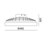 Ceiling LED lamp with fan VENTELUX 48W+15W 3CCT+RGB Kobi Windstar