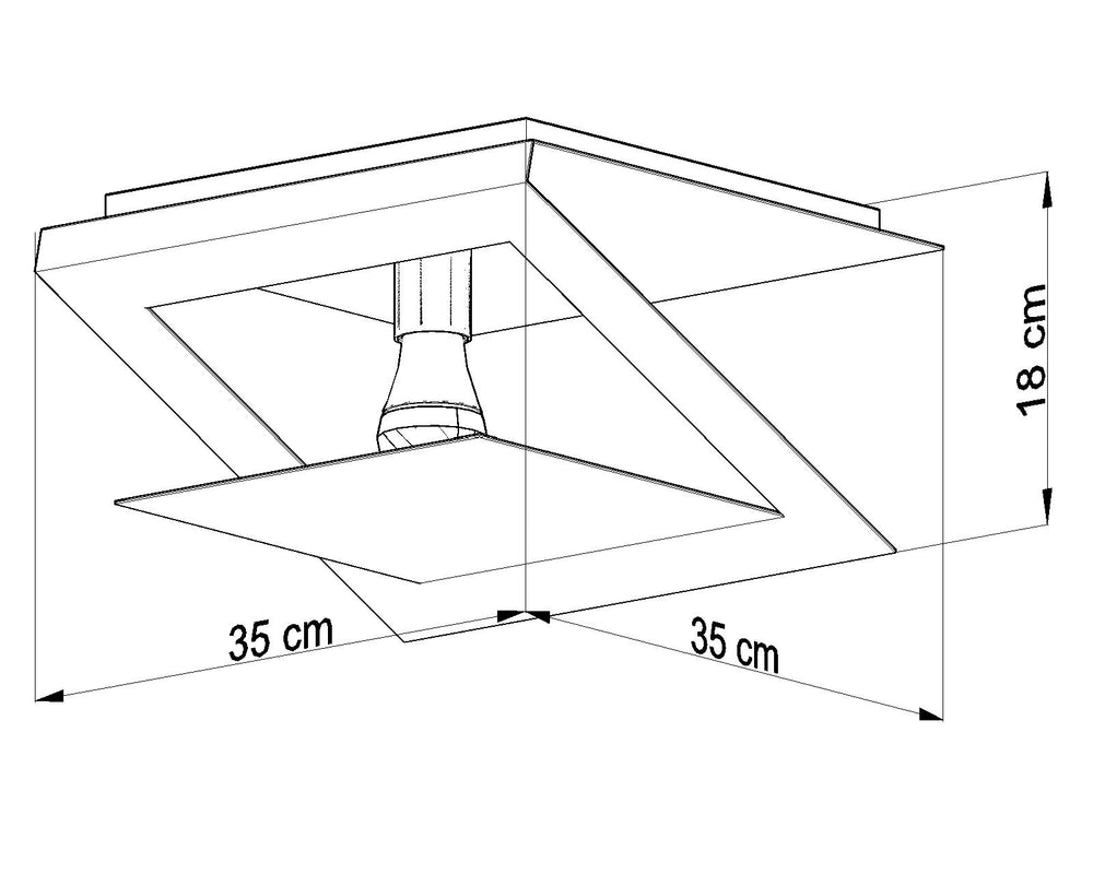 Ceiling lamp NAZARIA SQUARE white