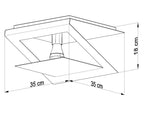 Ceiling lamp NAZARIA SQUARE white