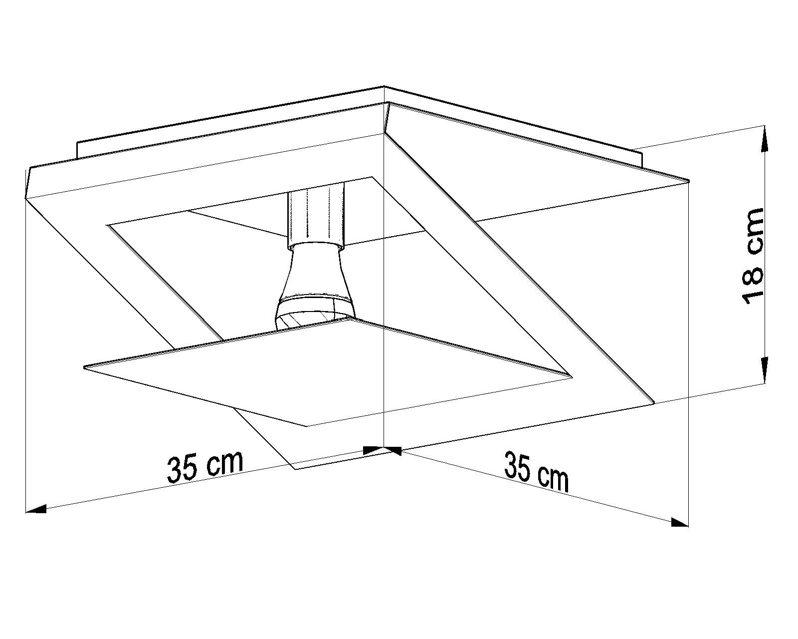 Ceiling lamp NAZARIA SQUARE white