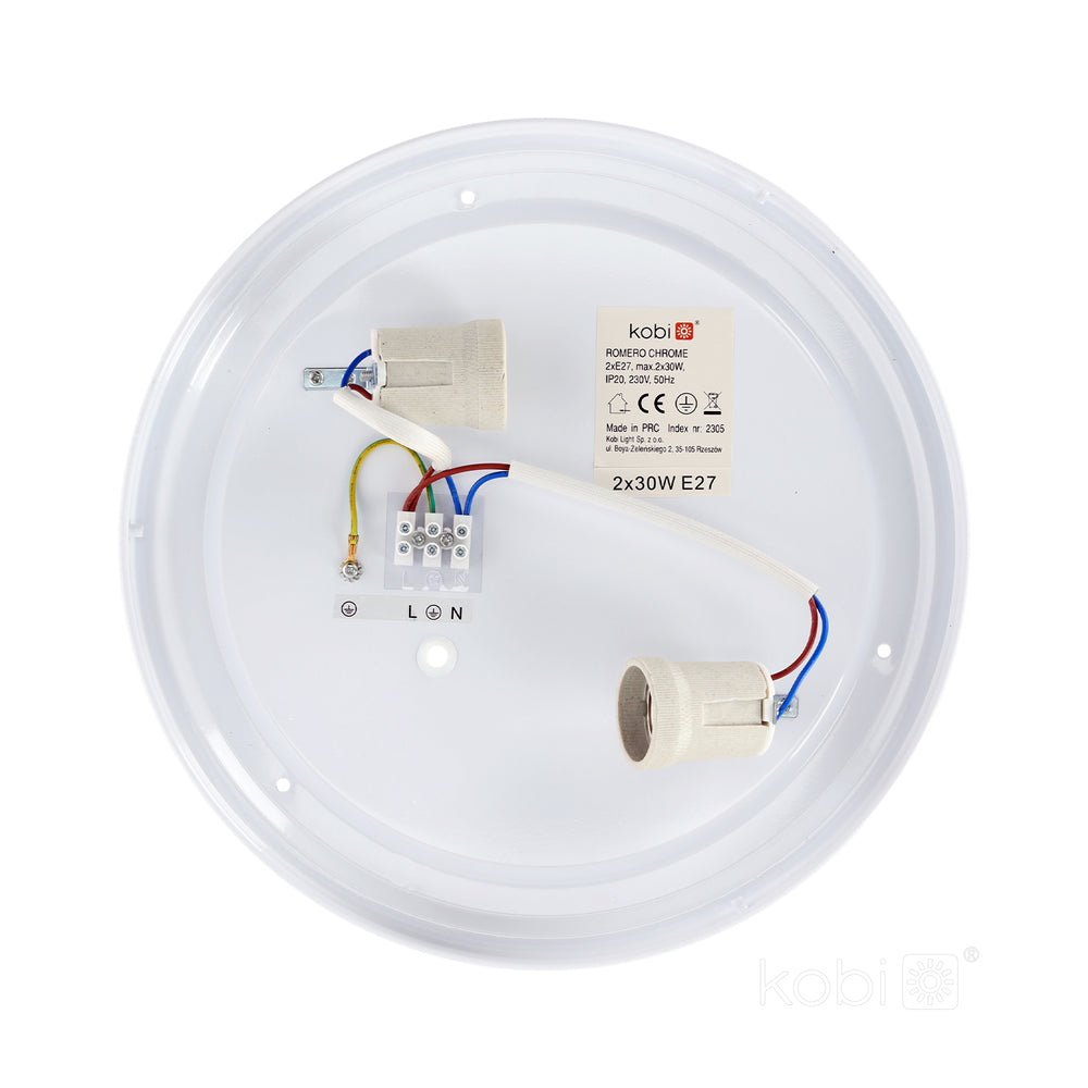 Ceiling lamp ROMERO 2xE27 chrome Kobi