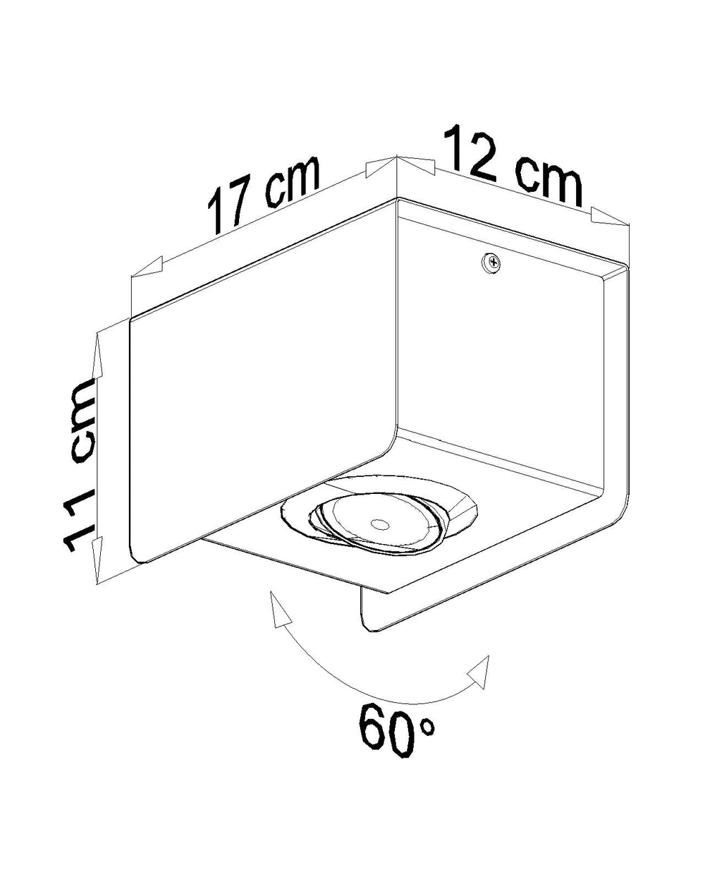 Ceiling lamp STEREO 1 black