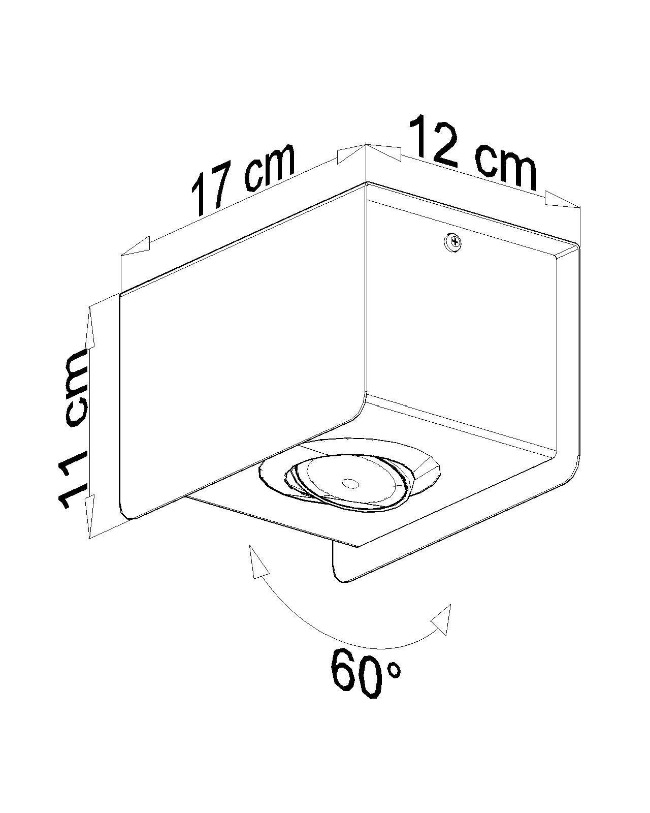 Ceiling lamp STEREO 1 black