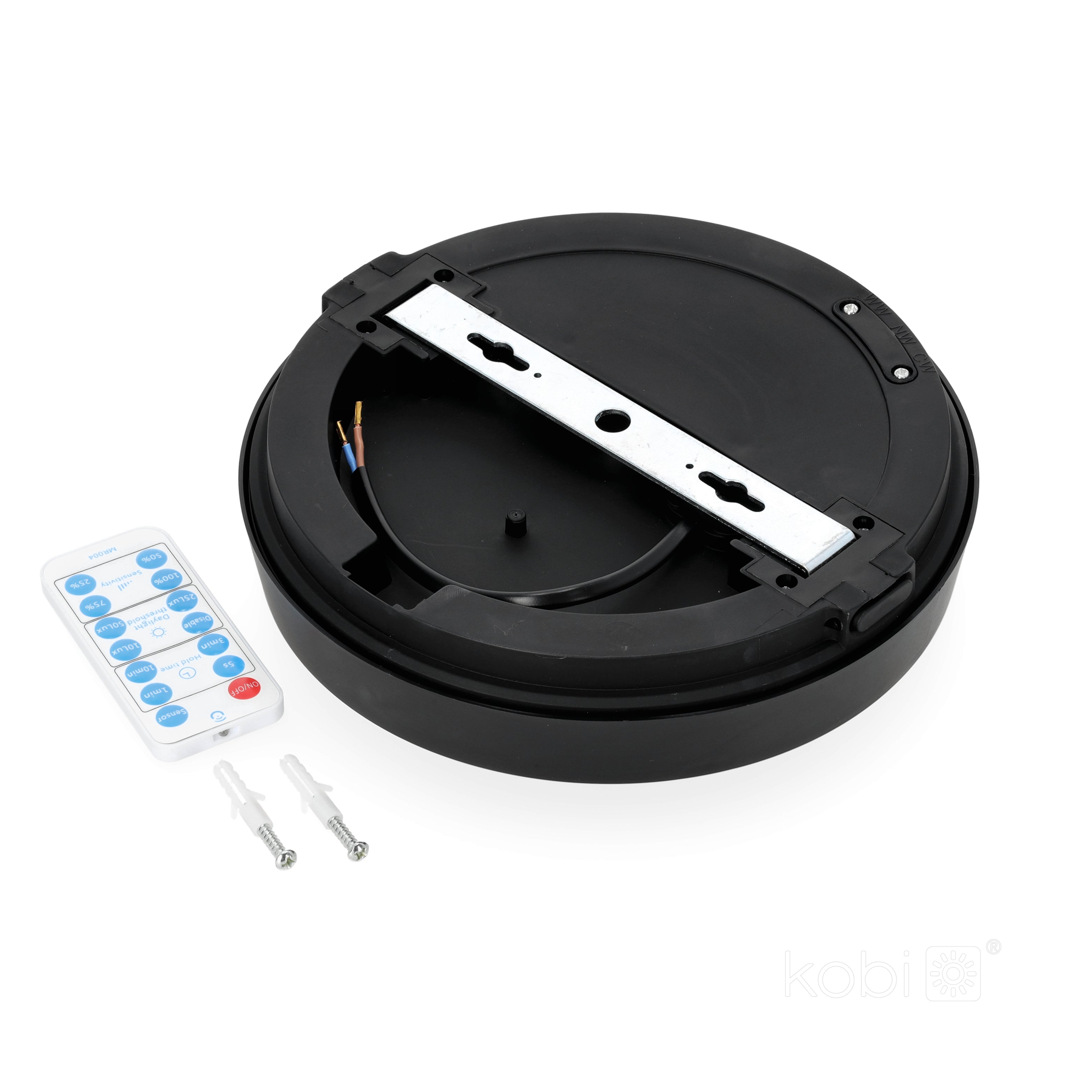 Ceiling lamp with motion sensor LED NAIROS G2 12W 3CCT LX IP65 black Kobi Premium