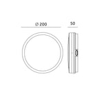 Ceiling lamp with motion sensor LED NAIROS G2 12W 3CCT LX IP65 black Kobi Premium