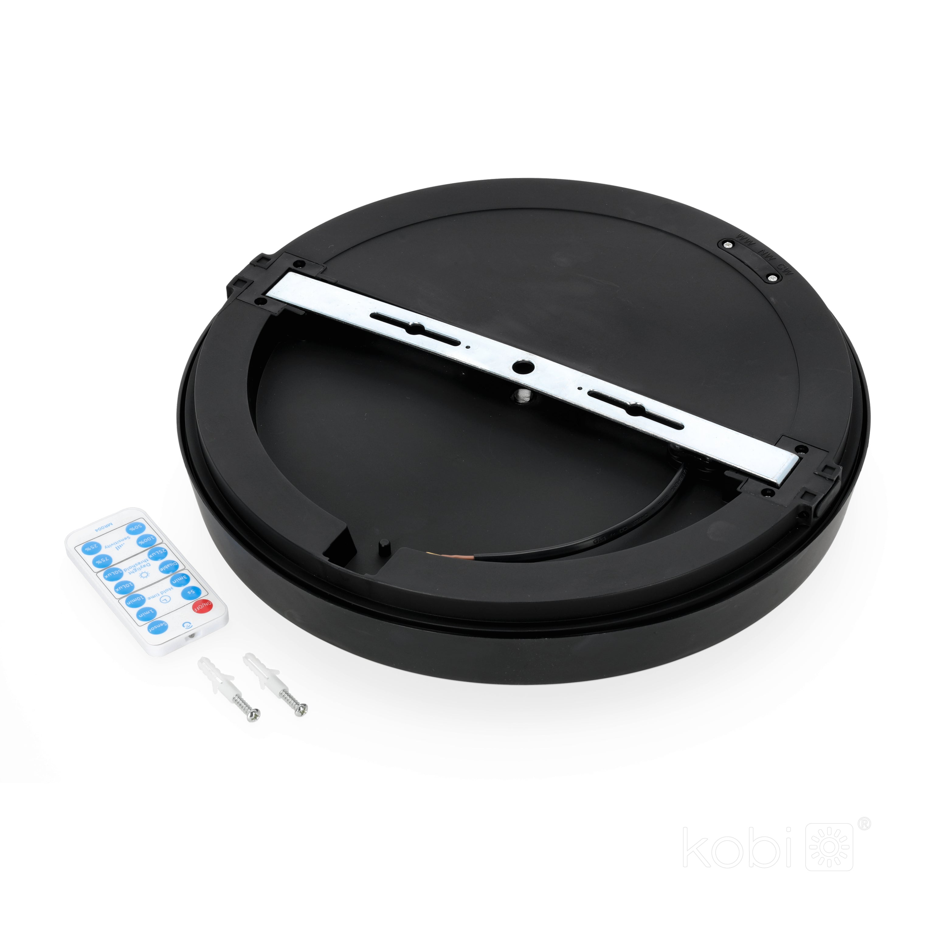 Ceiling lamp with motion sensor LED NAIROS G2 18W 3CCT LX IP65 black Kobi Premium
