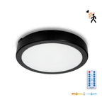 Ceiling lamp with motion sensor LED NAIROS G2 18W 3CCT LX IP65 black Kobi Premium