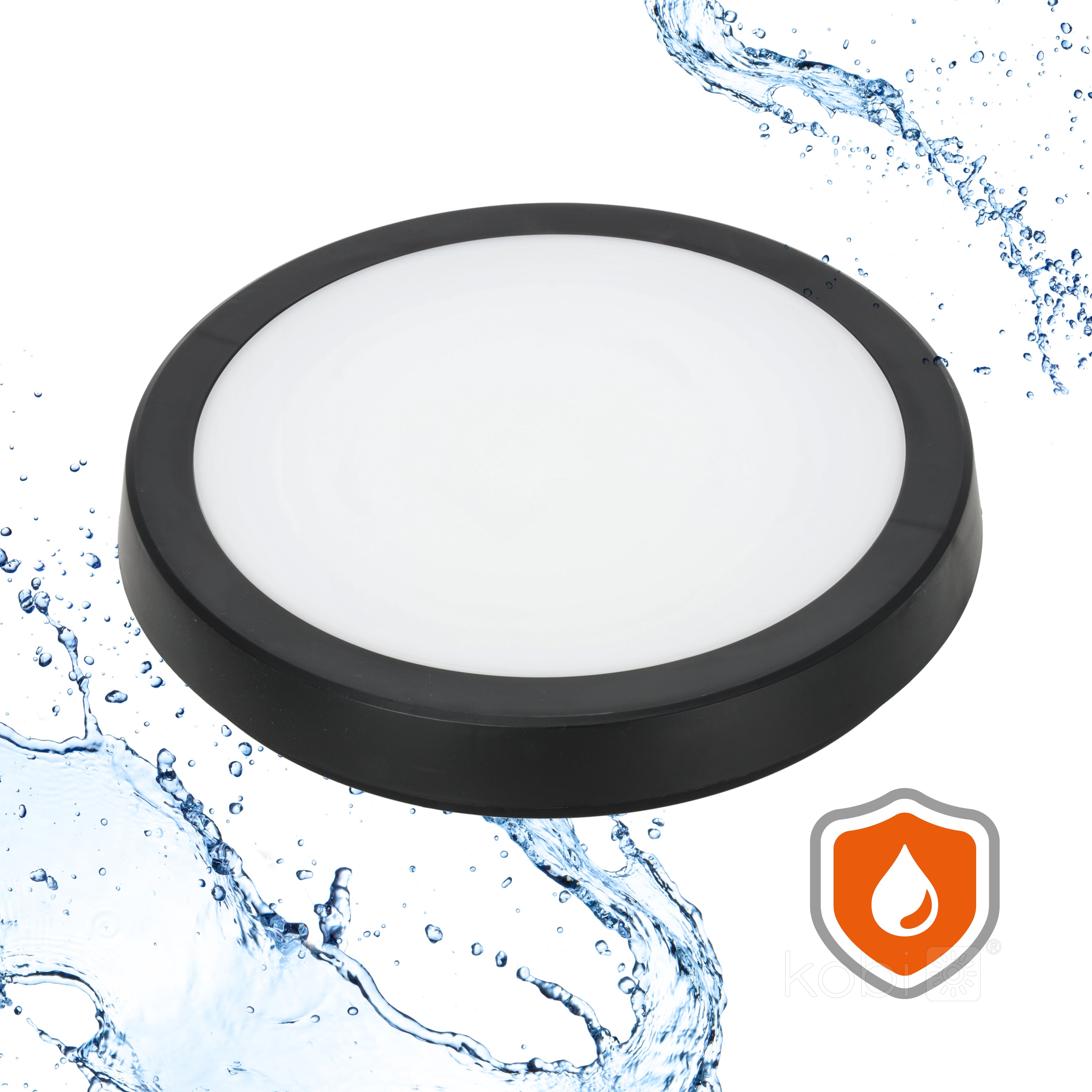 Ceiling lamp with motion sensor LED NAIROS G2 18W 3CCT LX IP65 black Kobi Premium