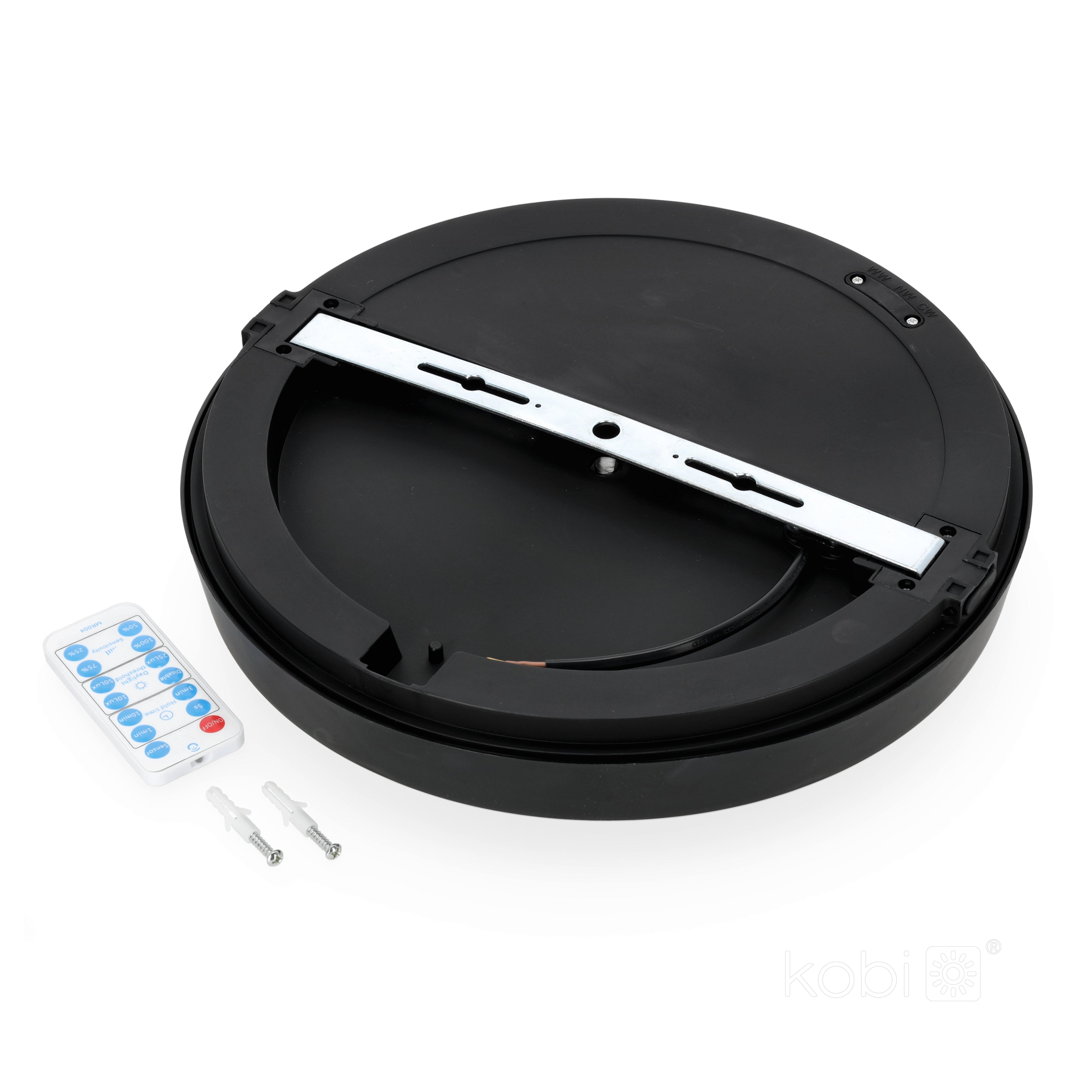 Ceiling lamp with motion sensor LED NAIROS G2 24W 3CCT LX IP65 black Kobi Premium