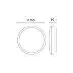 Ceiling lamp with motion sensor LED ZOE 24W 4000K IP44 LX black Kobi Premium