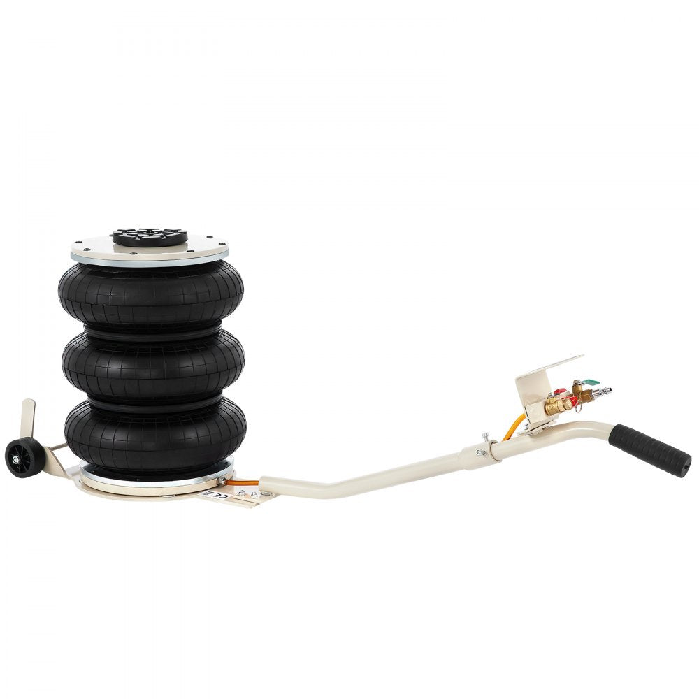 VEVOR 5 Ton/4999.9 kg Pneumatic Jack Triple Bag Air Jack Lifting Height 16.5-40.6 cm Inflatable Car Jack Lifter Pneumatic Air Jack 4999.9 kg Capacity Extremely Fast Lifting