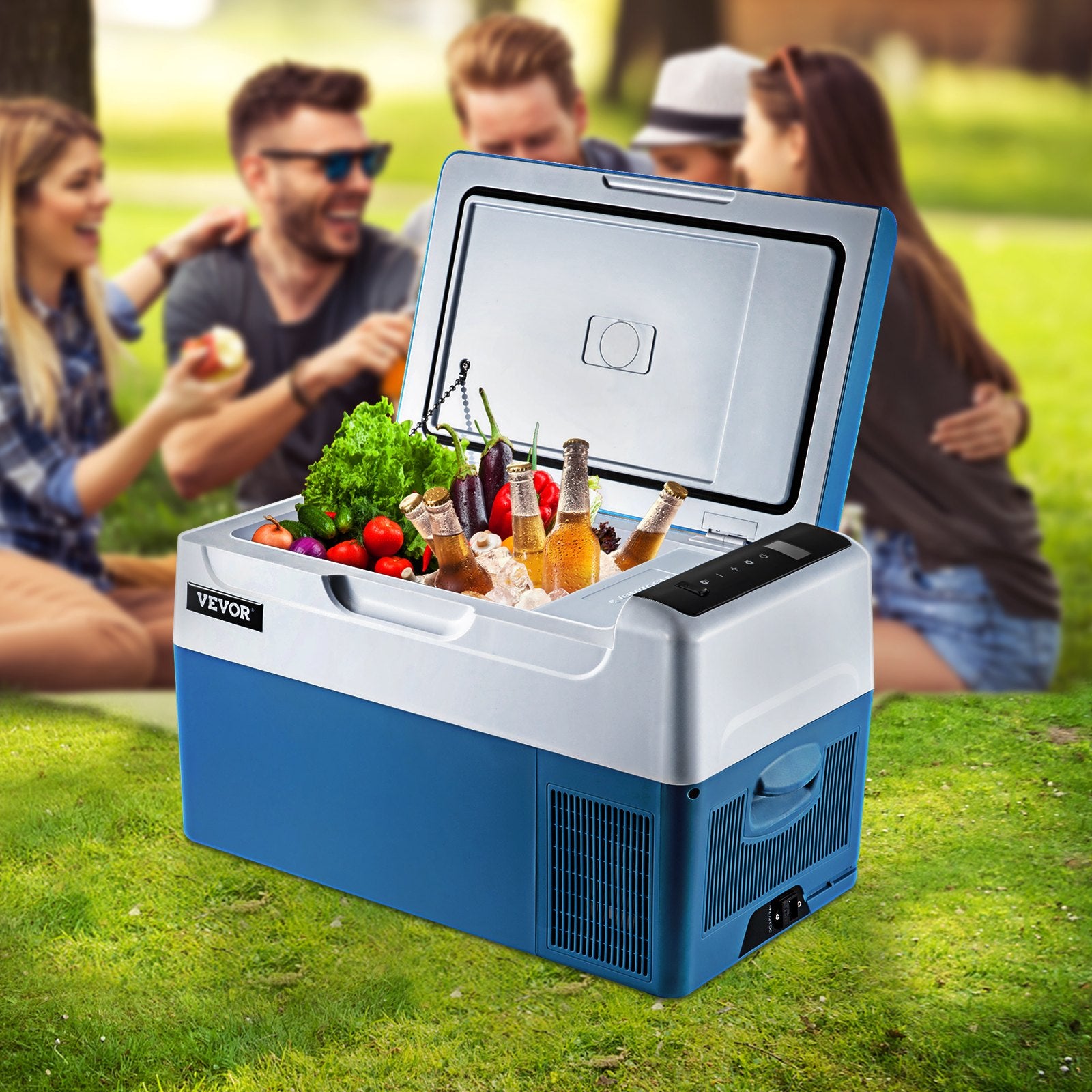 VEVOR Car Refrigerator 22L Compressor Portable Small Refrigerator Car Refrigerator Freezer Vehicle Car Truck RV Boat Mini Electric Cooler for Driving Travel Fishing Outdoor and Home Use