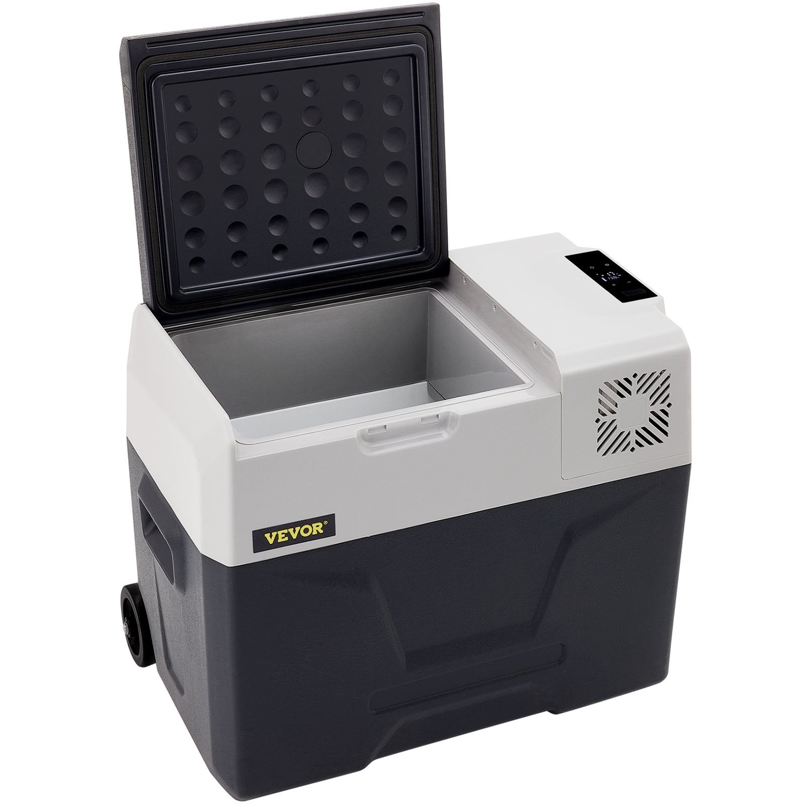 VEVOR Car Refrigerator, 12 Volt Car Refrigerator Fridge, 40 L Single Zone Portable Freezer with Wheels and Handle, -4℉-68℉, 12/24V DC and 100-240V AC Compressor Cooler for Outdoor, Camping