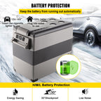 VEVOR Car Refrigerator 55L Compressor Portable Small Refrigerator Car Refrigerator Freezer Vehicle Car Truck RV Boat Mini Electric Cooler for Driving Travel Fishing Outdoor and Home Use