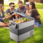 VEVOR Car Refrigerator 55L Compressor Portable Small Refrigerator Car Refrigerator Freezer Vehicle Car Truck RV Boat Mini Electric Cooler for Driving Travel Fishing Outdoor and Home Use