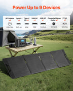 VEVOR Portable Power Station with 200W Solar Panel, 1200W Solar Generator Power Station, 806Wh LiFePO4 Battery Backup with 9 Output Ports for Home Emergency, Outdoor Camping, RV Travel