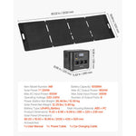 VEVOR Portable Power Station with 200W Solar Panel, 1800W Solar Generator Power Station, 1008Wh LiFePO4 Battery Backup with 9 Output Ports for for Home Emergency, Outdoor Camping, RV Travel
