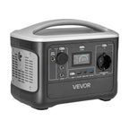 VEVOR Portable Power Station, 600W Solar Generator Power Station, 493Wh LiFePO4 Battery Backup with 7 Output Ports for Home Emergency, Outdoor Camping, RV Travel (Solar Panel NOT Included)