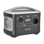 VEVOR Portable Power Station, 600W Solar Generator Power Station, 493Wh LiFePO4 Battery Backup with 7 Output Ports for Home Emergency, Outdoor Camping, RV Travel (Solar Panel NOT Included)