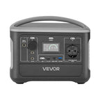VEVOR Portable Power Station with 100W Solar Panel, 600W Solar Generator Power Station, 493Wh LiFePO4 Battery Backup with 7 Output Ports for Home Emergency, Outdoor Camping, RV Travel