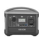 VEVOR Portable Power Station, 600W Solar Generator Power Station, 493Wh LiFePO4 Battery Backup with 7 Output Ports for Home Emergency, Outdoor Camping, RV Travel (Solar Panel NOT Included)