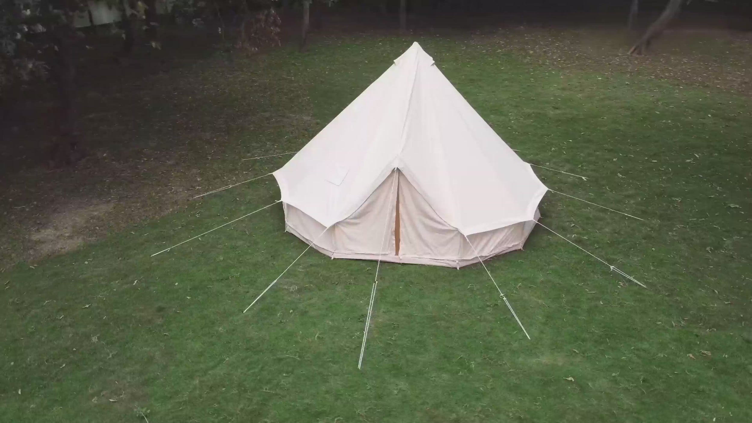 VEVOR Canvas Bell Tent, 4 Seasons 5 m/16.4 ft Yurt Tent, Canvas Tent for Camping with Stove Jack, Breathable Tent Holds up to 8 People, Family Camping Outdoor Hunting Party
