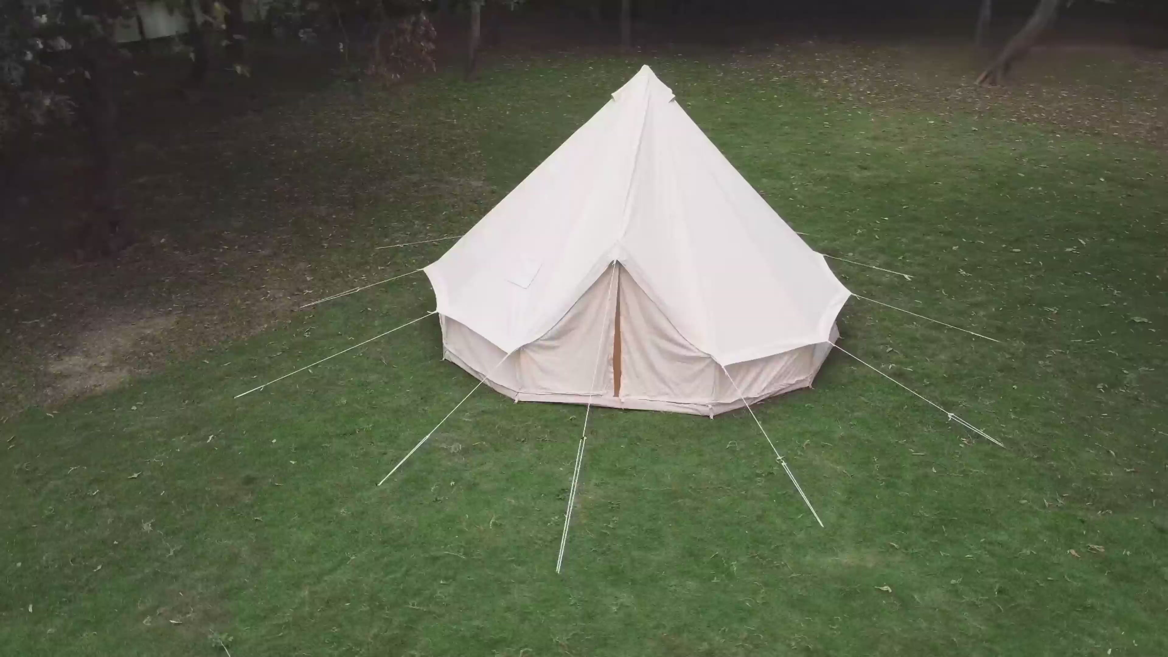 VEVOR Canvas Bell Tent, 4 Seasons 4 m/13.12 ft Yurt Tent, Canvas Tent for Camping with Stove Jack, Breathable Tent Holds up to 6 People, Family Camping Outdoor Hunting Party