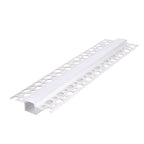 Recessed profile KG01 white + milky cover 2m Kobi