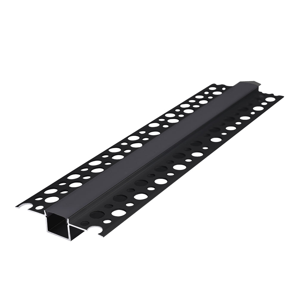 Recessed profile KG01 black + black cover 1m Kobi