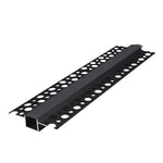 Recessed profile KG01 black + black cover 1m Kobi