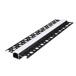 Recessed profile KG01 black + milky cover 1m Kobi