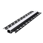 Recessed profile KG01 black + milky cover 2m Kobi
