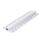 Recessed profile KG02 anodized silver + milky cover 1m Kobi