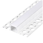 Recessed profile KG02 white + milky cover 1m Kobi