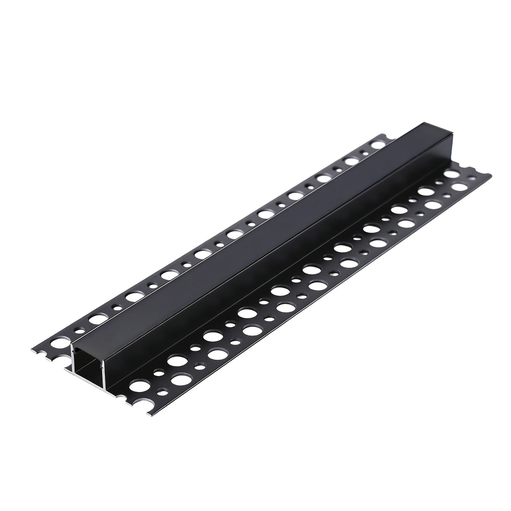 Recessed profile KG02 black + black cover 2m Kobi