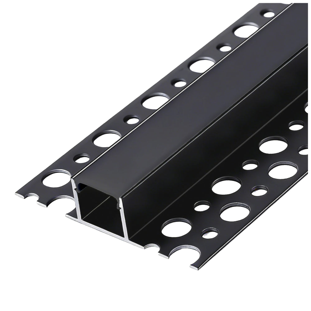 Recessed profile KG02 black + black cover 2m Kobi