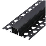 Recessed profile KG02 black + black cover 2m Kobi