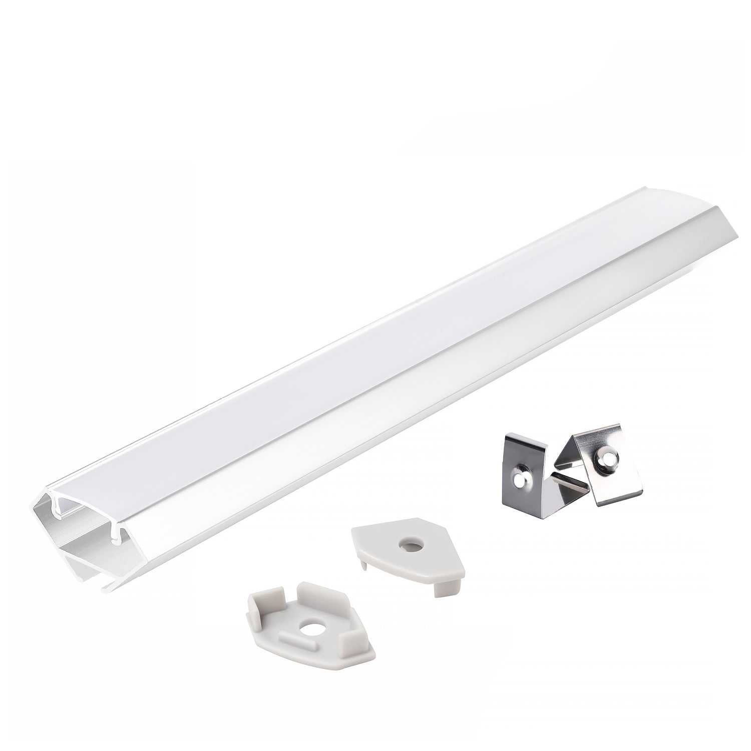 Angular profile N01 white + milky cover 2m Kobi
