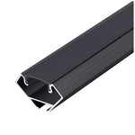Angular profile N01 black + black cover 1m Kobi