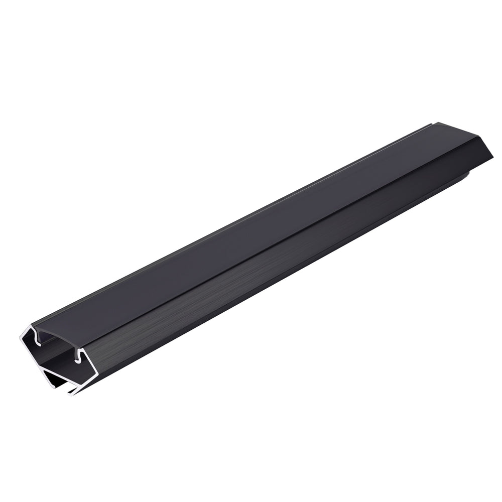 Angular profile N01 black + black cover 2m Kobi
