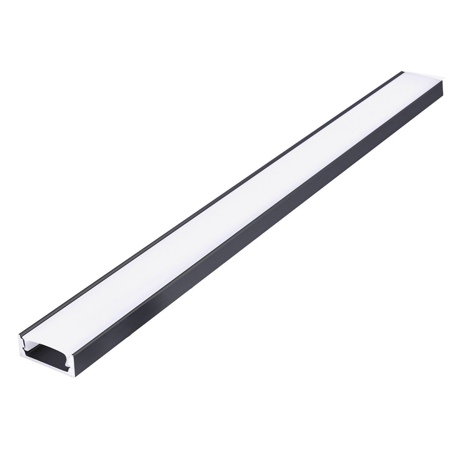 Surface profile P01 black + milky cover 2m Kobi
