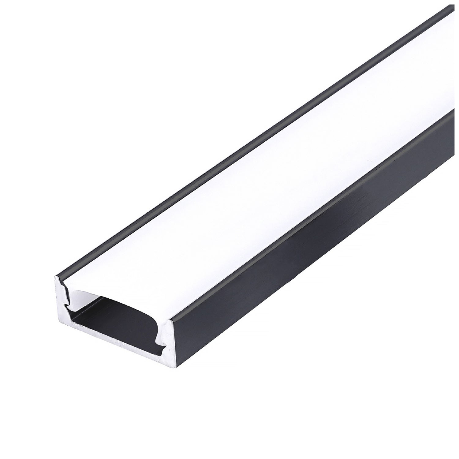Surface profile P01 black + milky cover 2m Kobi