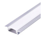 Recessed profile P02 anodized silver + milky cover 2m Kobi
