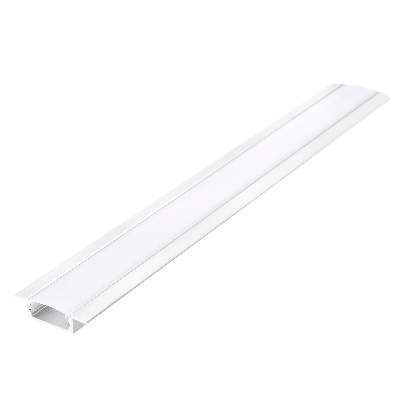 Recessed profile P02 white + milky cover 2m Kobi